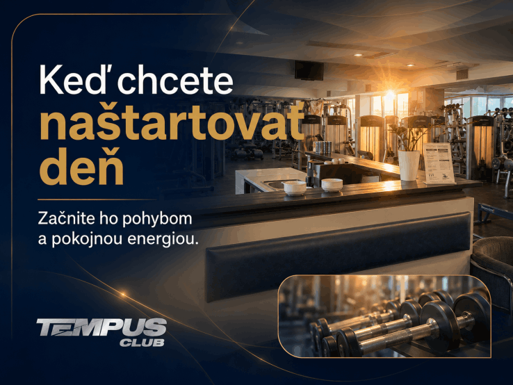 Presvetlené priestory s denným svetlom v Tempus Club